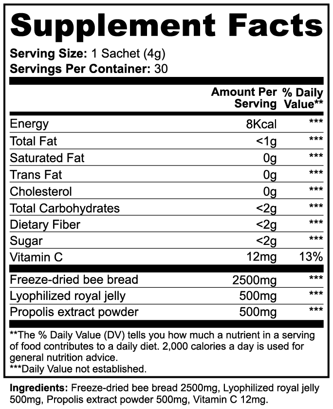 Bee Bread Powder | Natural Superfood Rich in Vitamins & Antioxidants