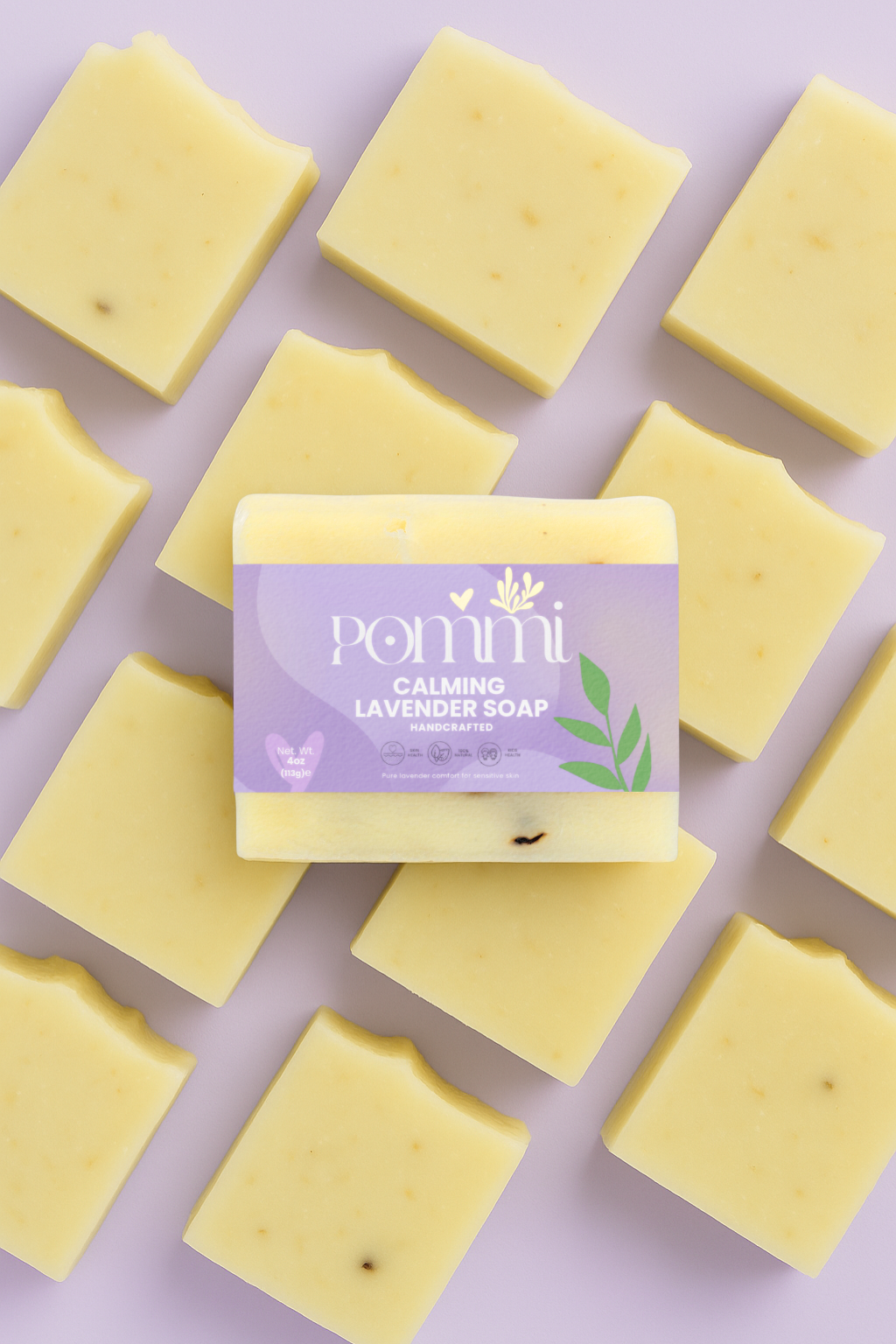 Calming Lavender Soap — Gentle, Moisturizing & Stress-Relief Bar