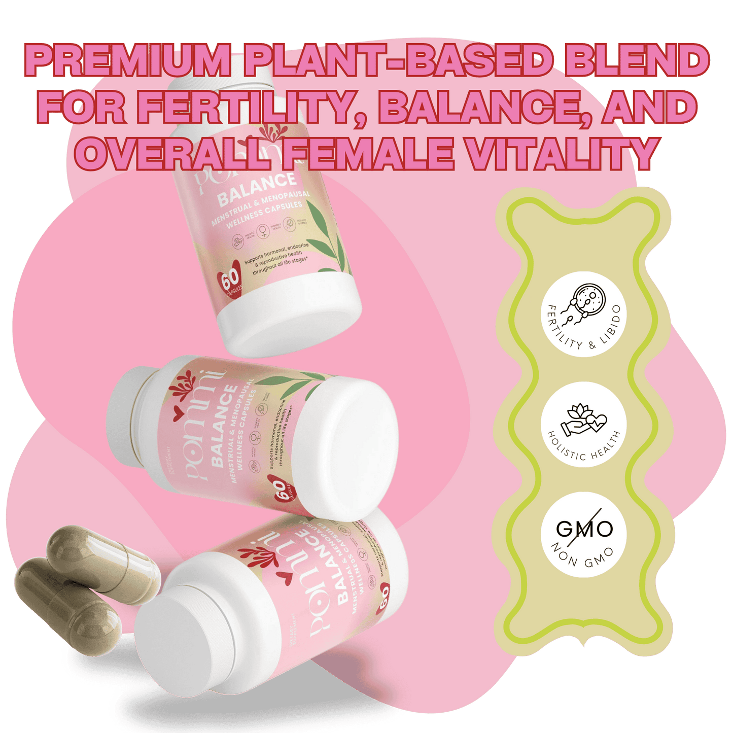 Balance – Menstrual & Menopausal Wellness Capsules for Hormonal Health & Fertility