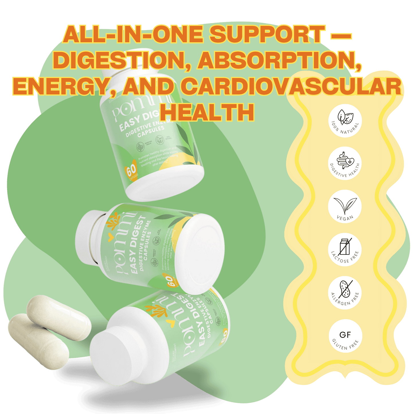 Easy Digest | Digestive Enzyme Capsules for Better Digestion & Nutrient Absorption