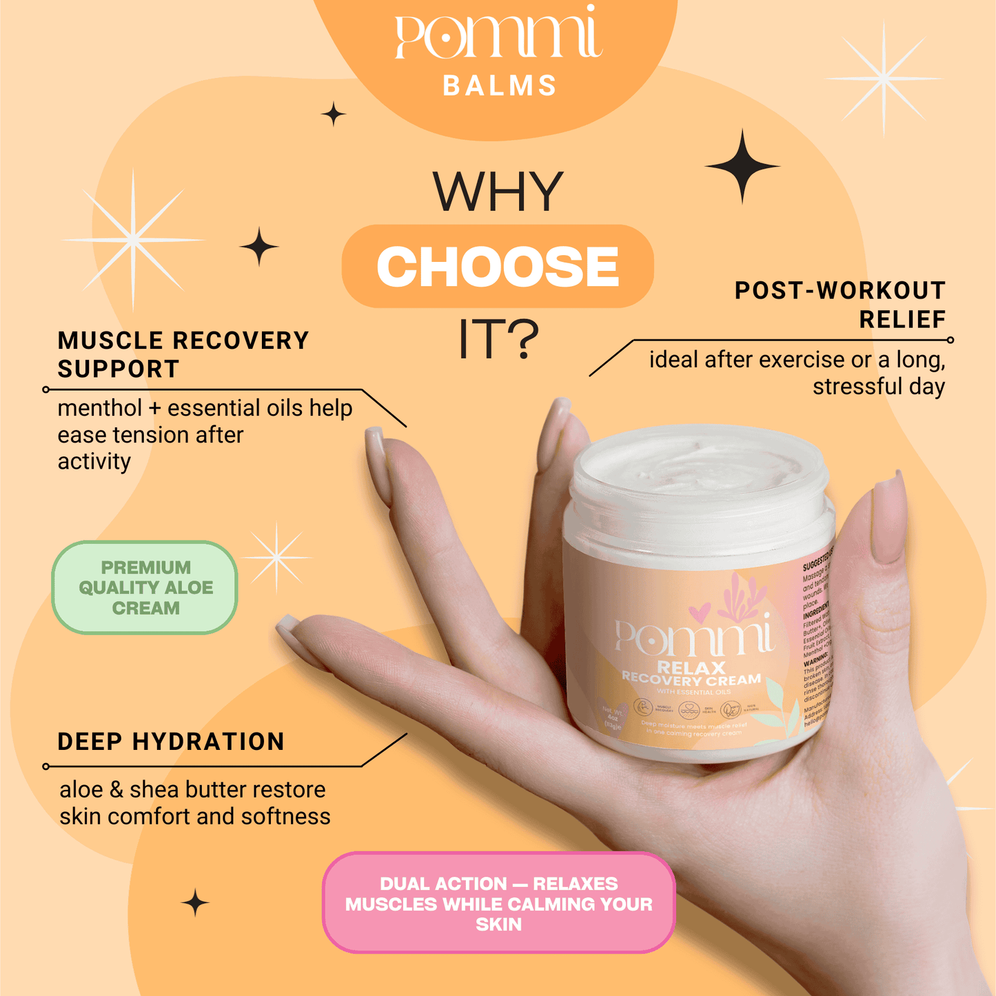 Relax Recovery Cream | Muscle Recovery & Intense Skin Hydration