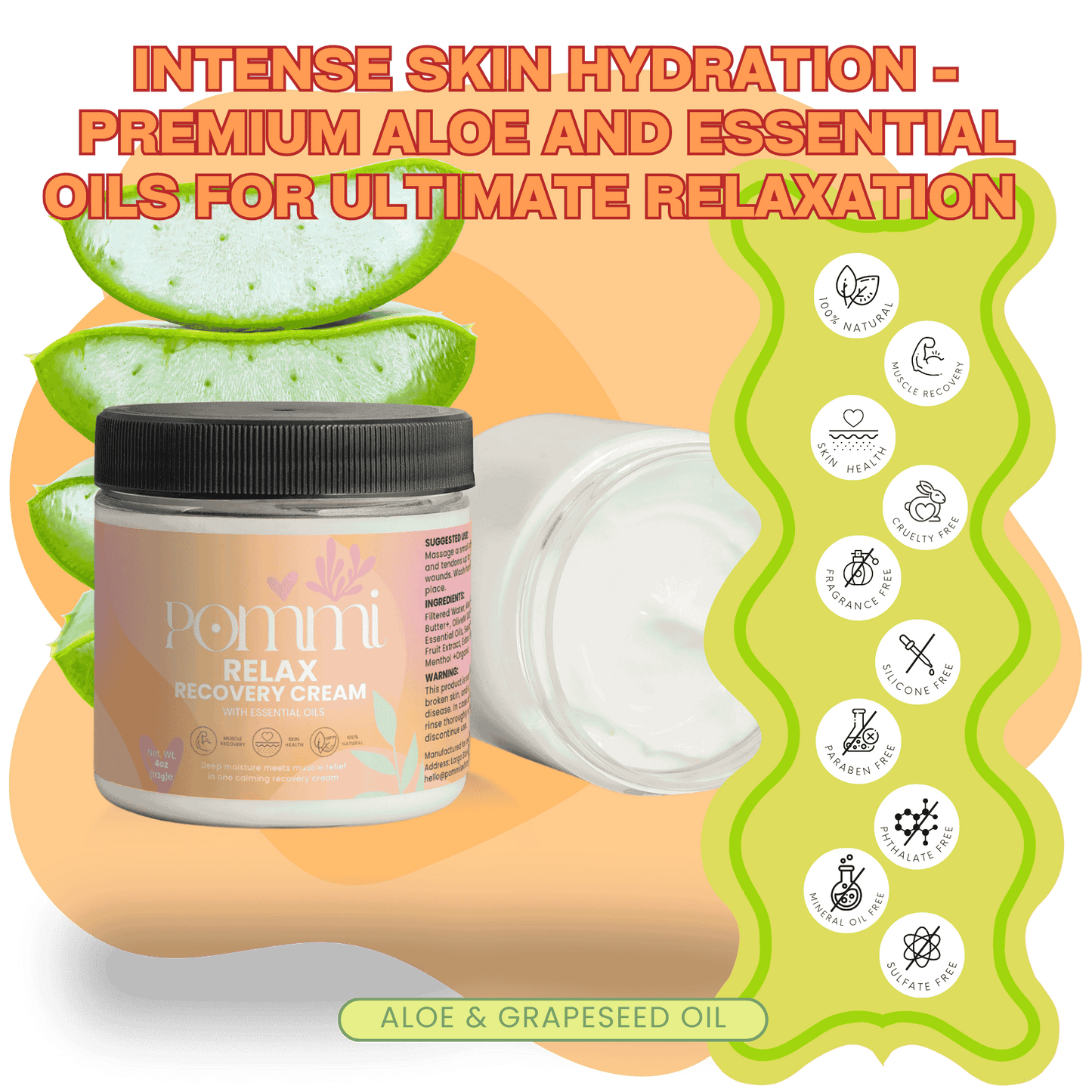 Relax Recovery Cream | Muscle Recovery & Intense Skin Hydration