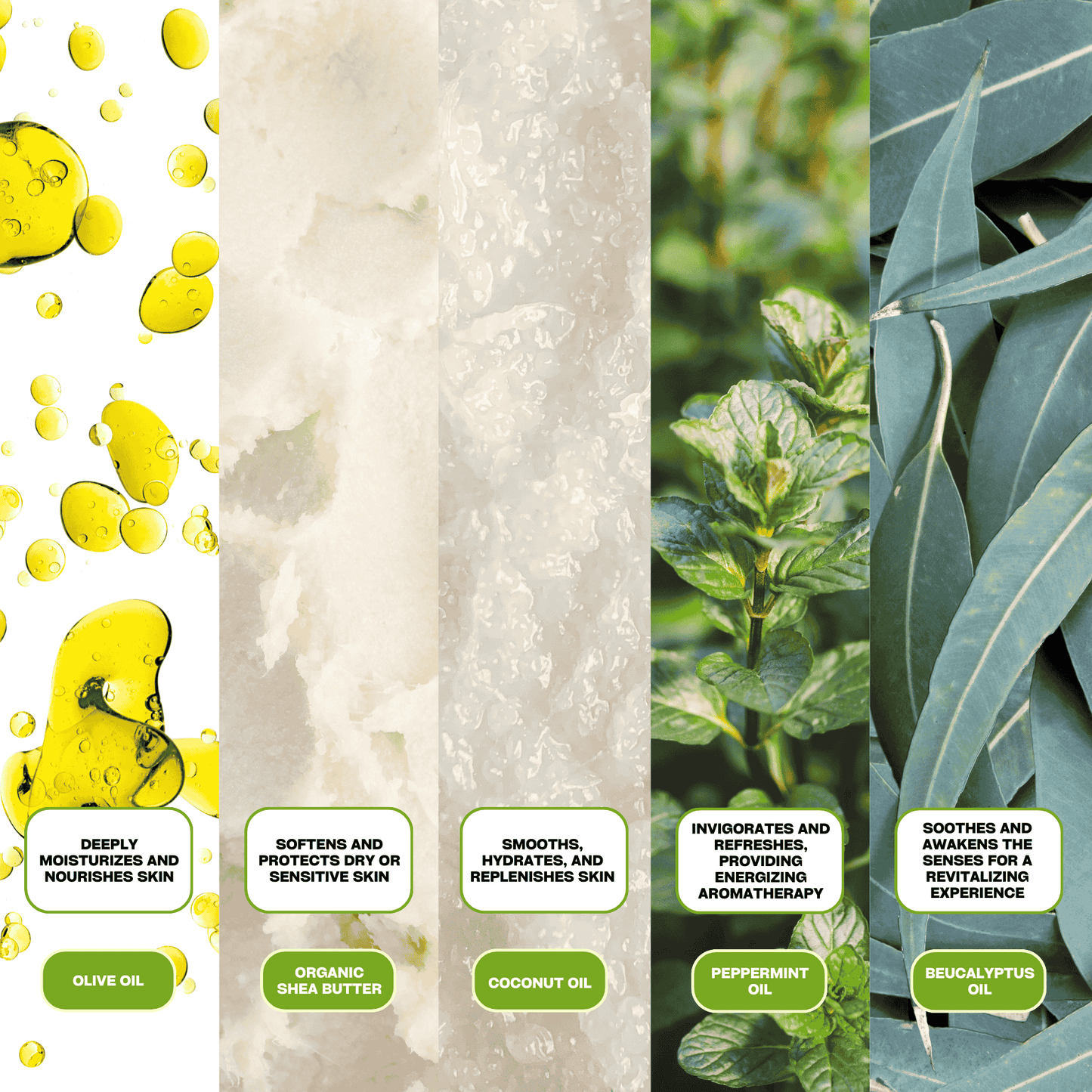 Pure Fresh Soap — Energizing Peppermint & Eucalyptus Aromatherapy Bar