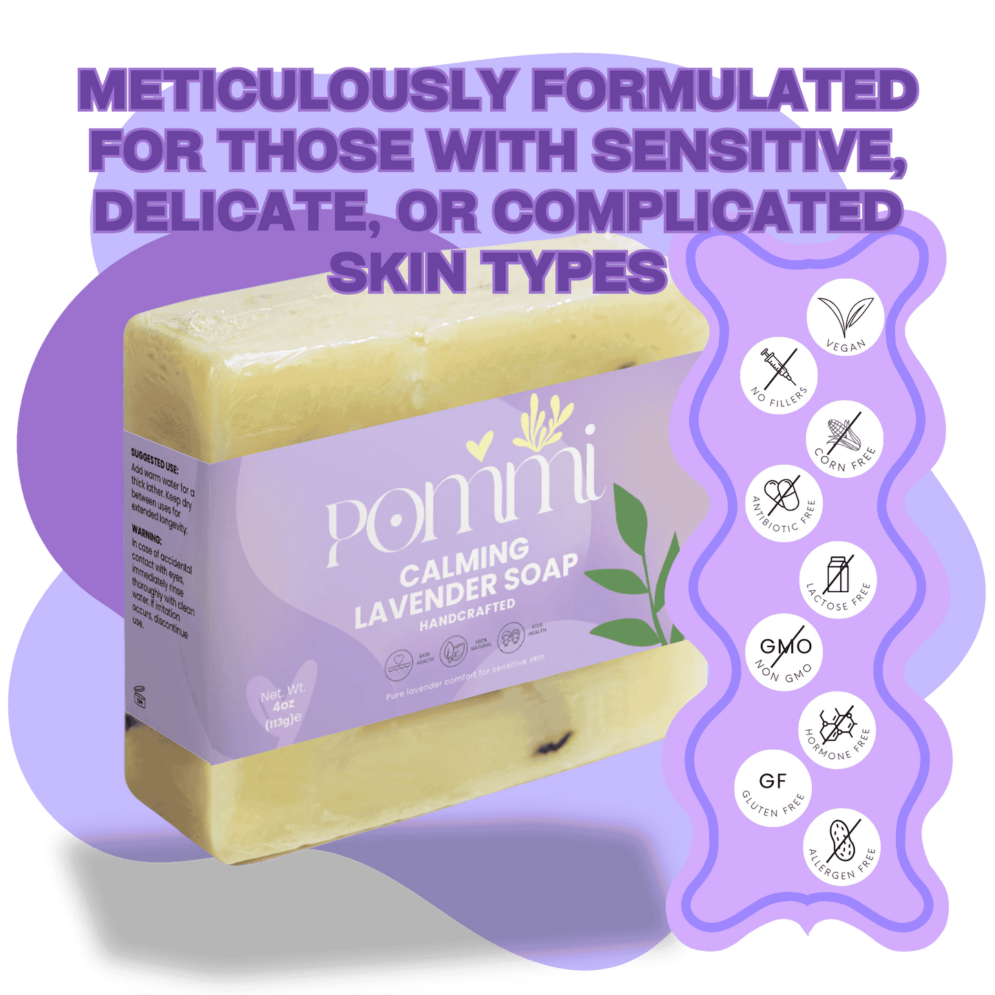 Calming Lavender Soap — Gentle, Moisturizing & Stress-Relief Bar