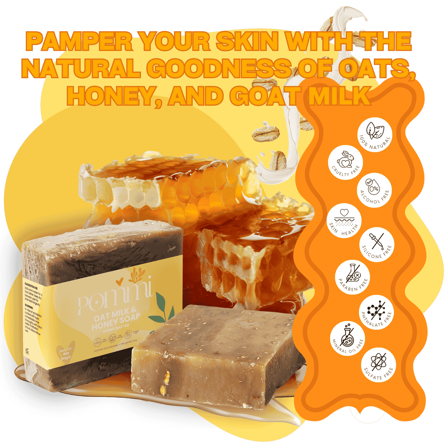 Oat Milk & Honey Soap — Nourishing, Gentle & Moisturizing for Sensitive Skin