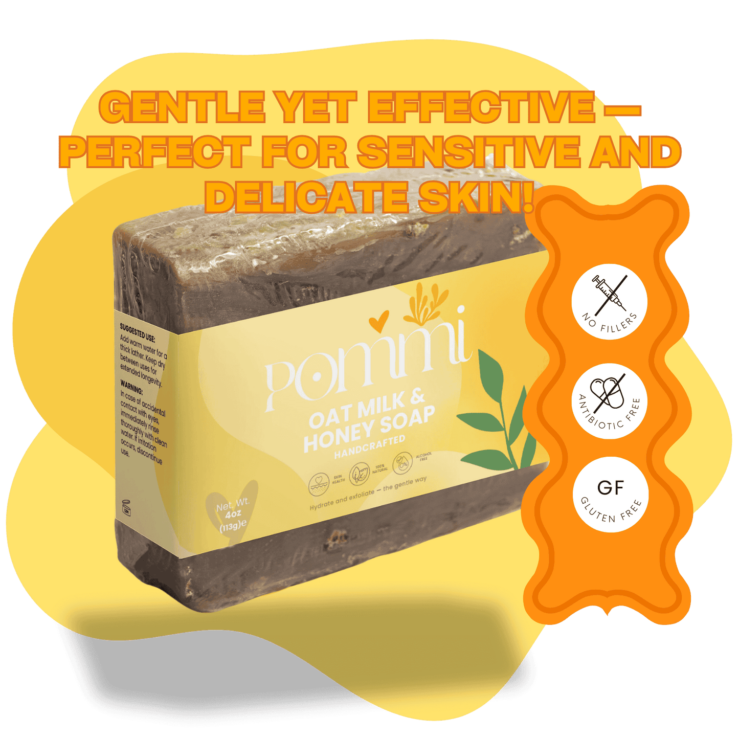Oat Milk & Honey Soap — Nourishing, Gentle & Moisturizing for Sensitive Skin