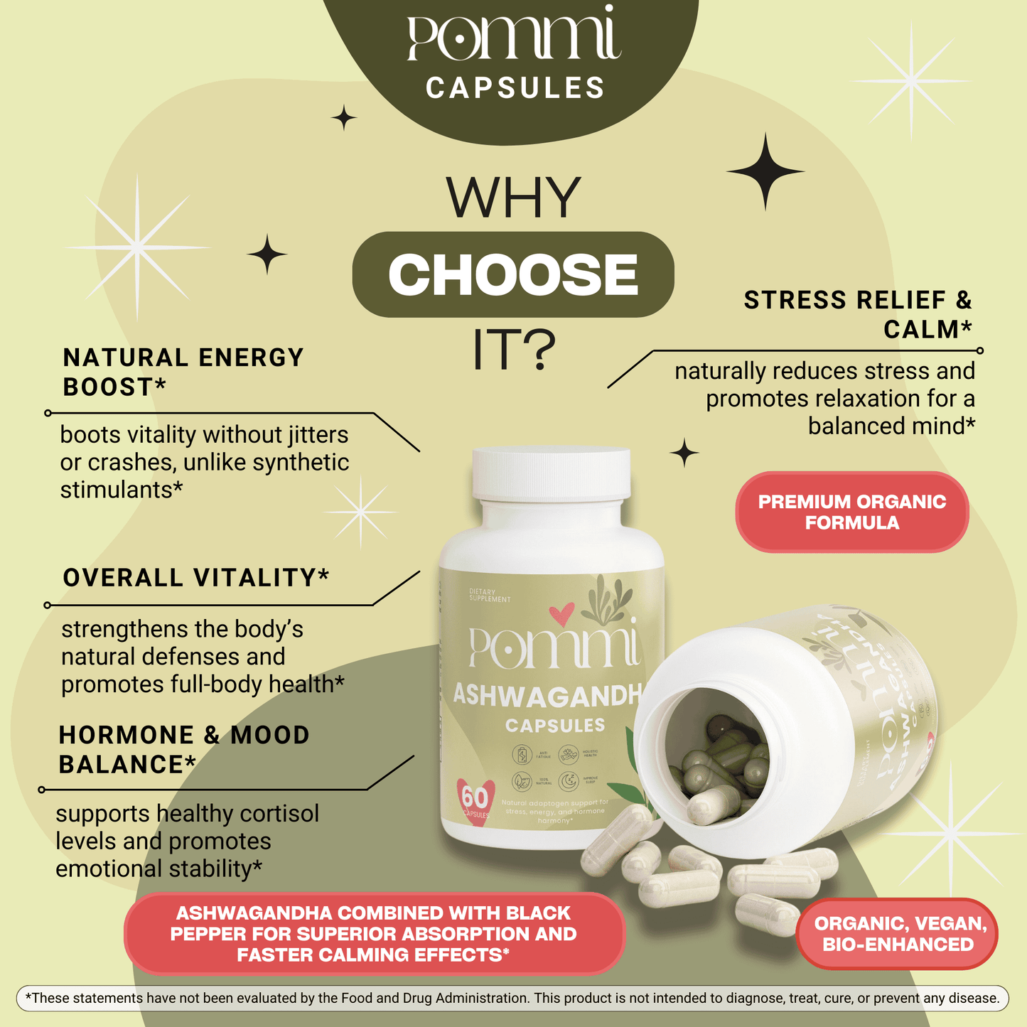Ashwagandha Capsules – Organic Stress Relief & Energy Support