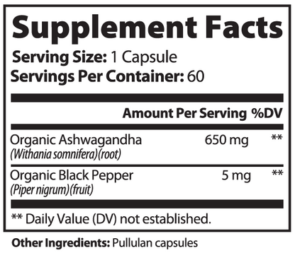Ashwagandha Capsules – Organic Stress Relief & Energy Support