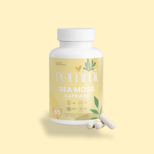 Sea Moss Capsules with Bladderwrack & Burdock Root – Thyroid, Immunity & Skin Support