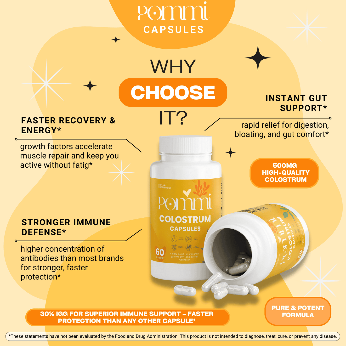 Colostrum Capsules - Immune Support, Gut Health & Muscle Recovery