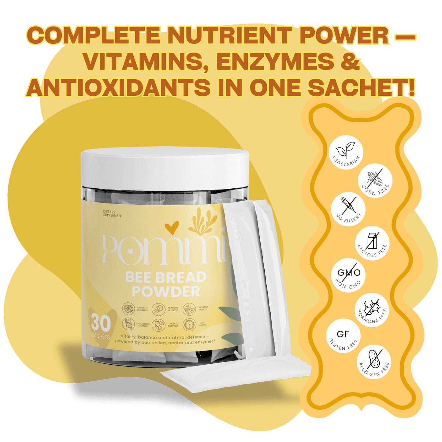 Bee Bread Powder | Natural Superfood Rich in Vitamins & Antioxidants