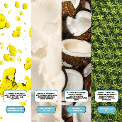 Coconut Soap Bar – Organic Hydrating Body Soap for Sensitive & Dry Skin