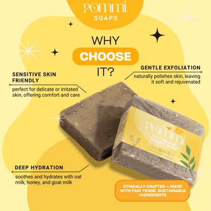 Oat Milk & Honey Soap — Nourishing, Gentle & Moisturizing for Sensitive Skin