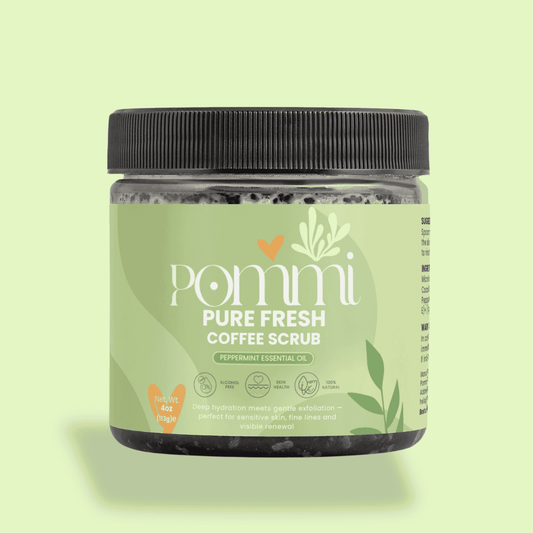 Pure Fresh Coffee Scrub | Peppermint Essential Oil - Natural Exfoliating & Anti-Aging Body Scrub
