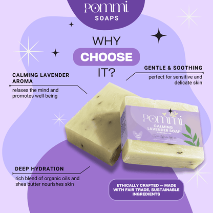 Calming Lavender Soap — Gentle, Moisturizing & Stress-Relief Bar