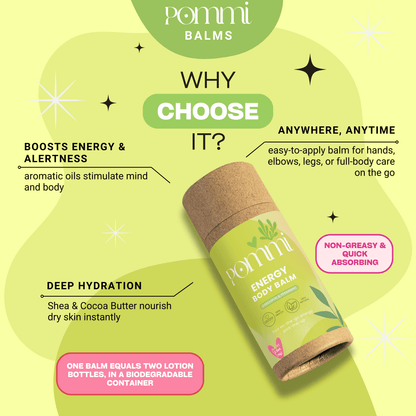 Energy Body Balm – Energizing Moisturizer with Spearmint, Lemon & Cinnamon